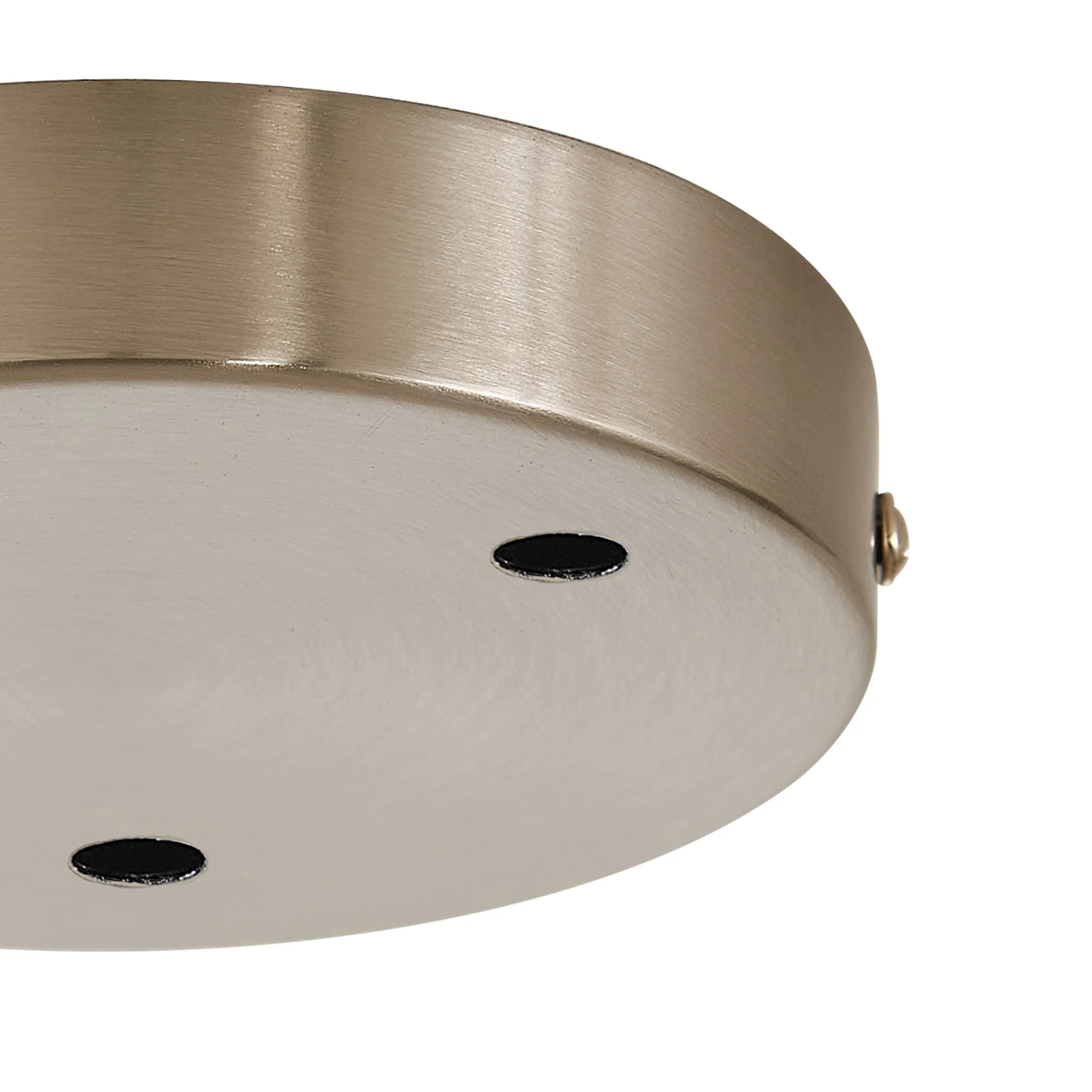 Hayes 3 Hole 12cm Round Ceiling Plate Satin Nickel D0827SN  Deco Hayes Nickel